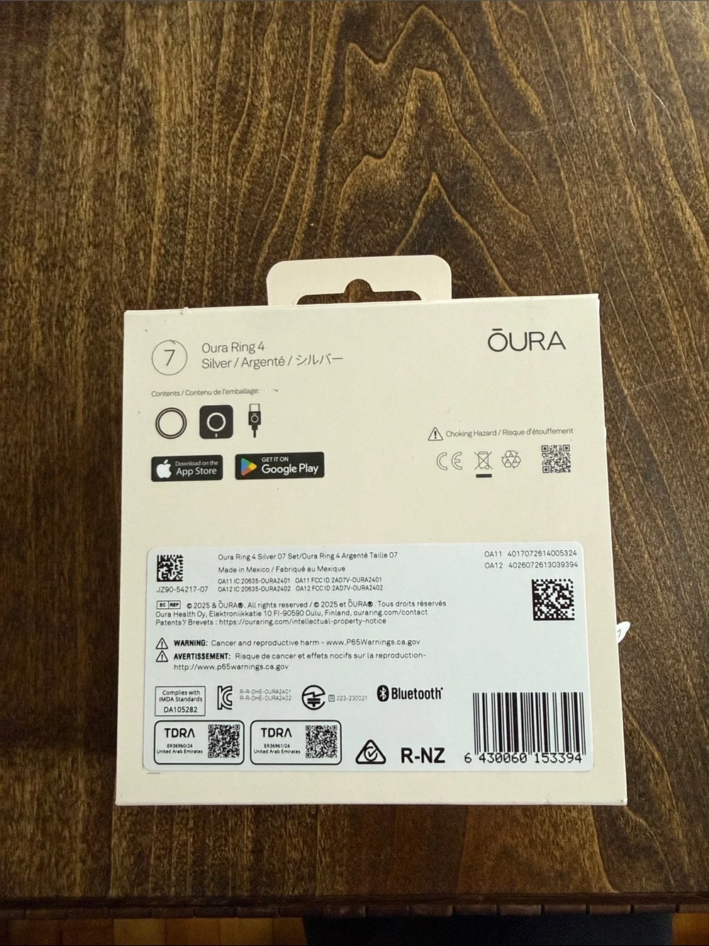Oura sleek silver